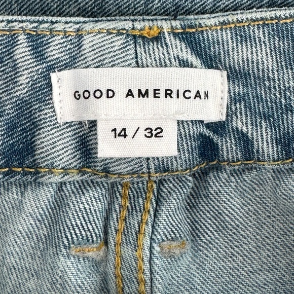 Good American 90s duster light wash high rise denim jeans women’s size 14 - Picture 9 of 11